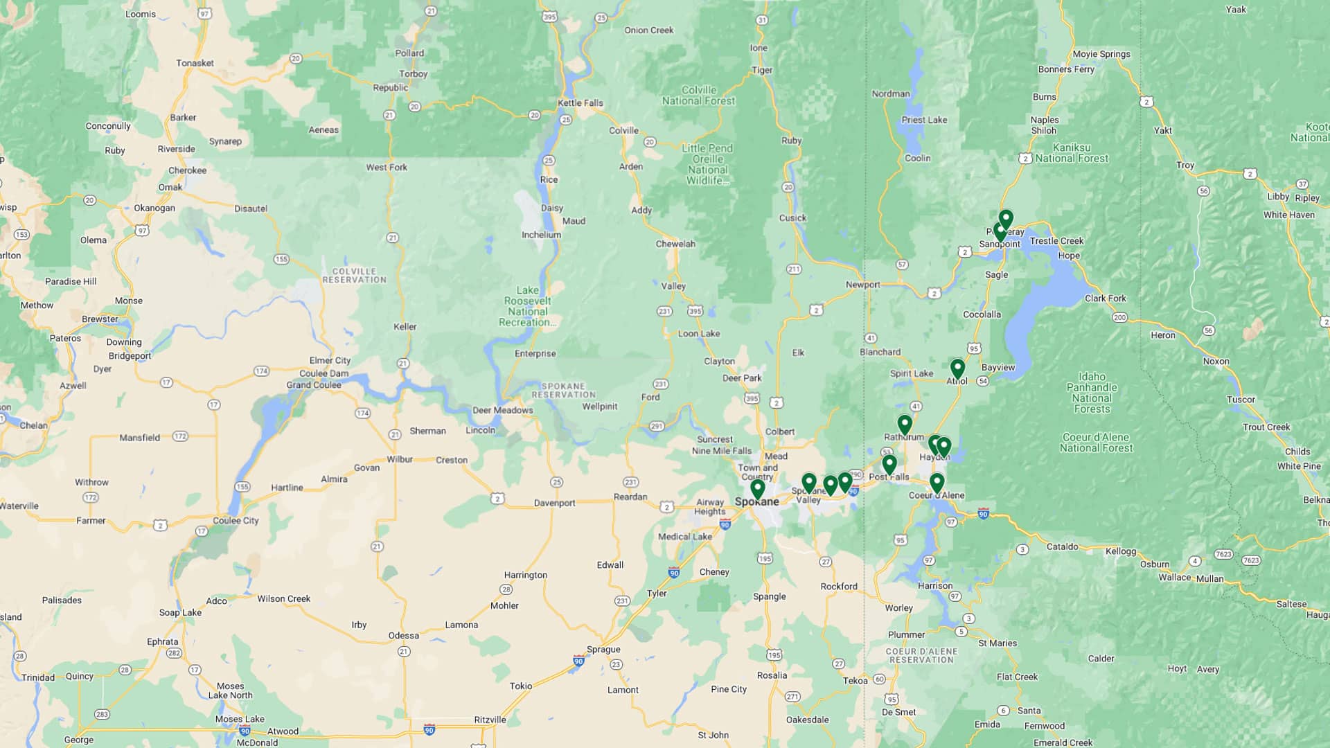 Service Area Map Background